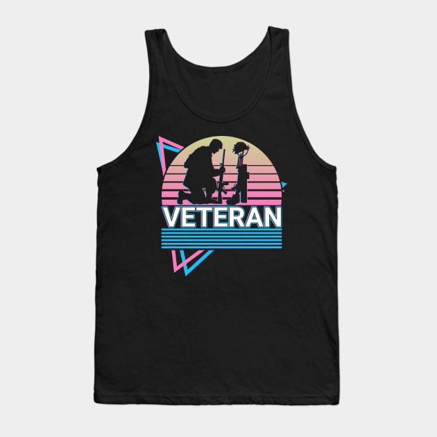 Veteran US Army US Soldier Retro Gift Tank Top by Alex21